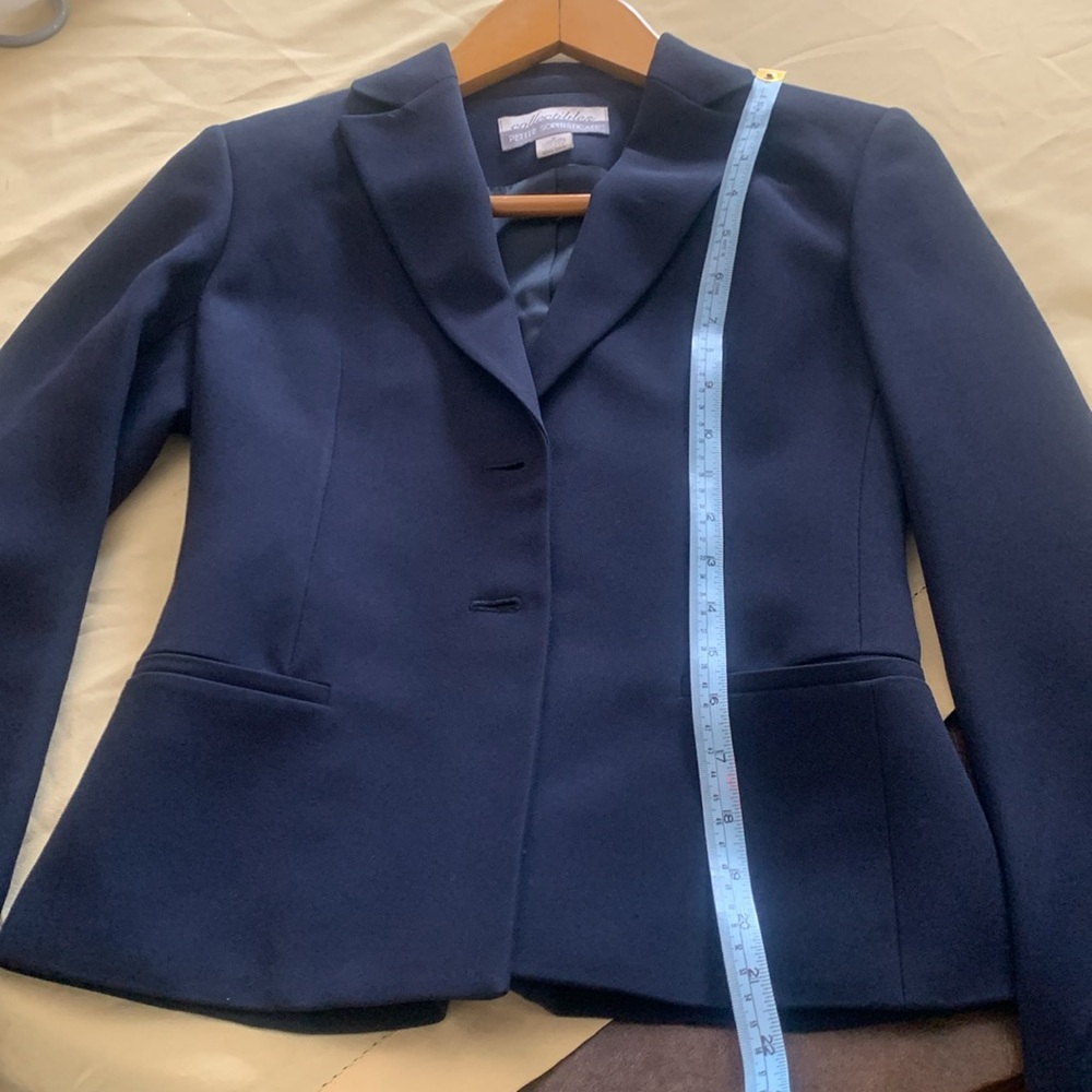 Petite Sophisticate Navy Blazer (0)/ skirt (4) xs / small 623 - Picture 9 of 13
